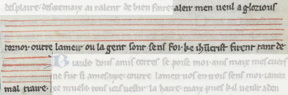 Berne codex 389 folio 58r - musique non notée