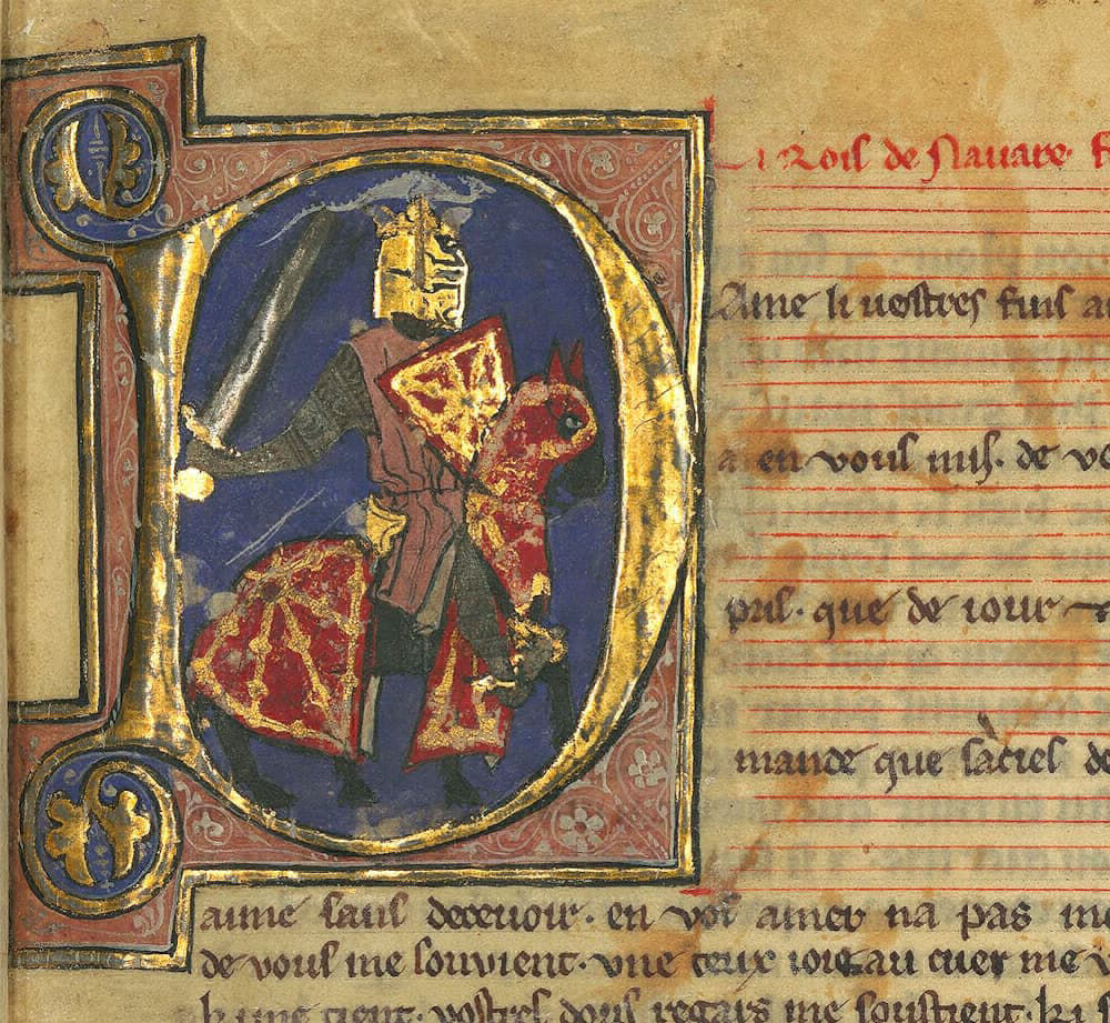 Thibaut IV de Navarre - BN fr 12615 folio 1r | Histoire des croisades médiévales | #Terressens