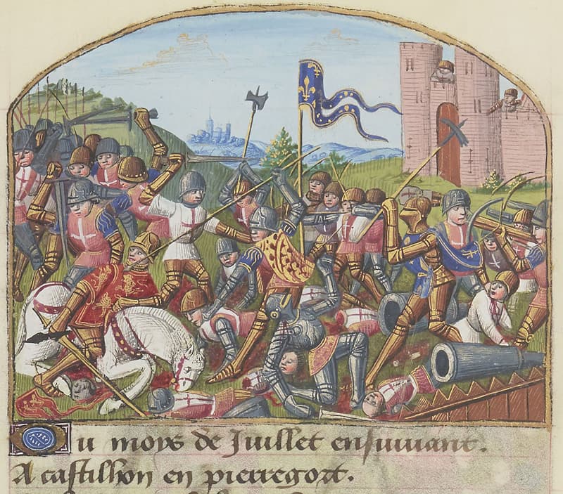 1453 - Bataille de Castillon (fin de la guerre de Cent Ans) Les Vigiles de Charles VII - BN Fr 5054 folio 229 #Terressens
