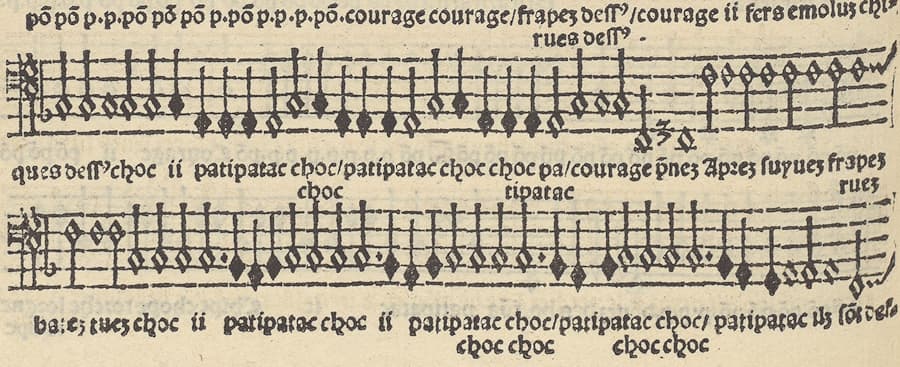 Deux extraits de l'édition 1528 de Pierre Attaingnant #Terressens