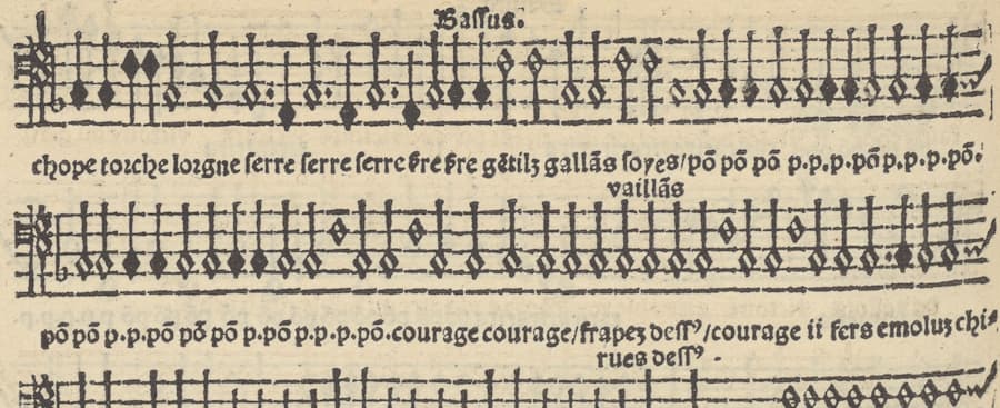 Deux extraits de l'édition 1528 de Pierre Attaingnant #Terressens