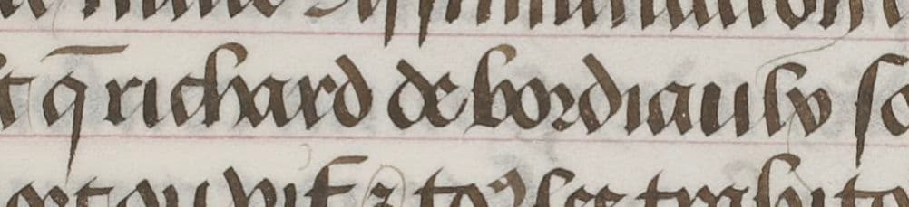1399, le comte Derby, vient en armure à Londres, arrêter le roi Richard II (appelé aussi Richard de Bordeaux) auquel il succèdera sous le nom d'Henry IV (BN manuscrit FR2346 (Chroniques de Jean Froissard de 1389 à 1400) folio 323v (enluminure) & folio 324r (texte)) #Terressens