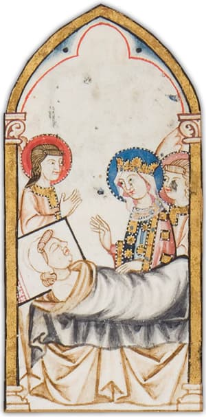 La Vierge Marie guérit un malade in manuscrit I-FN-MC-Banco Rari 20 (cantigas de Santa Maria) #Terressens