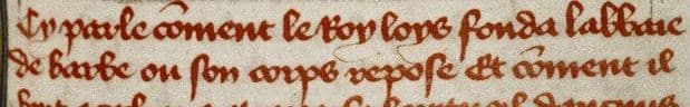 Cy parle comment le roi Louis fonda l'abbaye de Barbe où son corps repose... | in Bodleian Ms Douce 217 folio 192 #Terressens