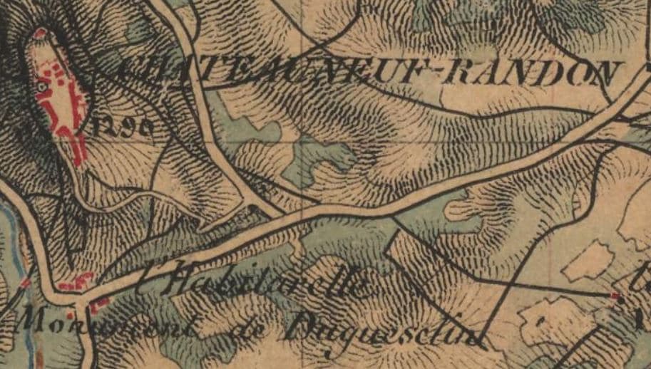 Carte d'état-major début XIXᵉ siècle. Cliquez pour découvrir la géolocalisation #Terressens