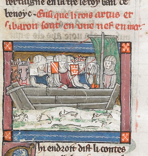 Les chevaux n'apprécient guère d'avoir quitté la terre ferme lors du retour d'Arthur en Bretagne - folio 165 v° #Terressens Les chevaux n'apprécient guère d'avoir quitté la terre ferme lors du retour d'Arthur en Bretagne - folio 165 v° #Terressens