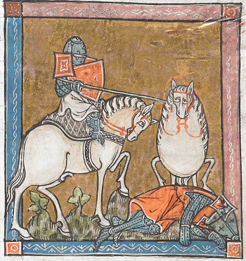 La représentation de face n'est pas sans danger pour qui combat. Il convient donc de se méfier avant... de prêter le flanc ! - folio 213 r° #Terressens La représentation de face n'est pas sans danger pour qui combat. Il convient donc de se méfier avant... de prêter le flanc ! - folio 213 r° #Terressens