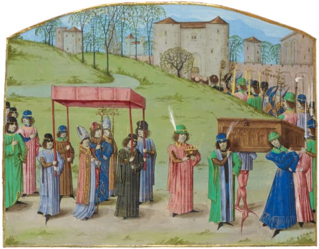 Cortège lors du sacre in Royal MS 15 E VI folio 257v° #Terressens