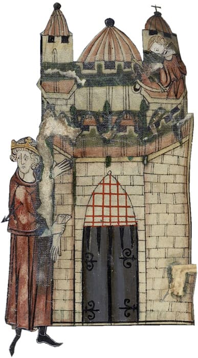 Blessure fatale au bras d'après Cotton_MS_Vitellius A XIII 1 folio 5r° #Terressens