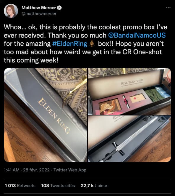 Publication de Matthew-Mercer sur sur Twitter @matthewmercer