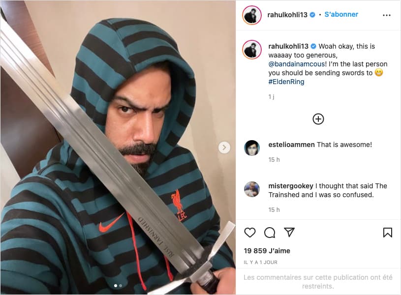 Publication de Rahul Kohli sur Instagram @rahulkohli13