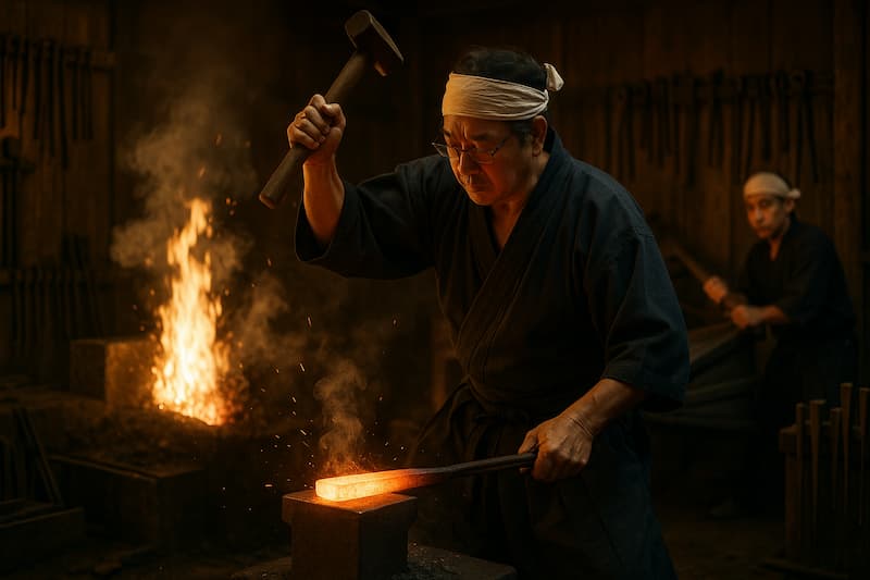 Japón: Dentro de la fundición que forja espadas samuráis por 13.000 euros