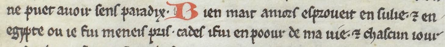 « Bien m'a l'amour l'éprouvé en Syrie, et en Egypte, où je fus mené prisonnier et en peur pour ma vie et chaque jour je pensai bien être occis. » | Berne codex 389 folio 64v #Terressens