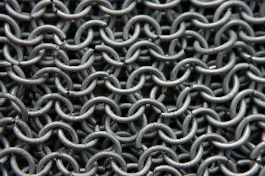 Cotte de mailles médiévale aboutée