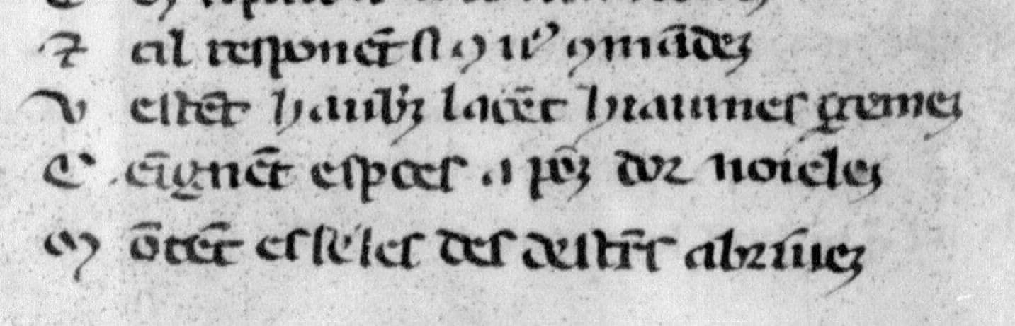 Extrait du Charroi de Nîmes - Geste de Guillaume d'Orange / FR 1449 folio 43v44r vers 858 à 867